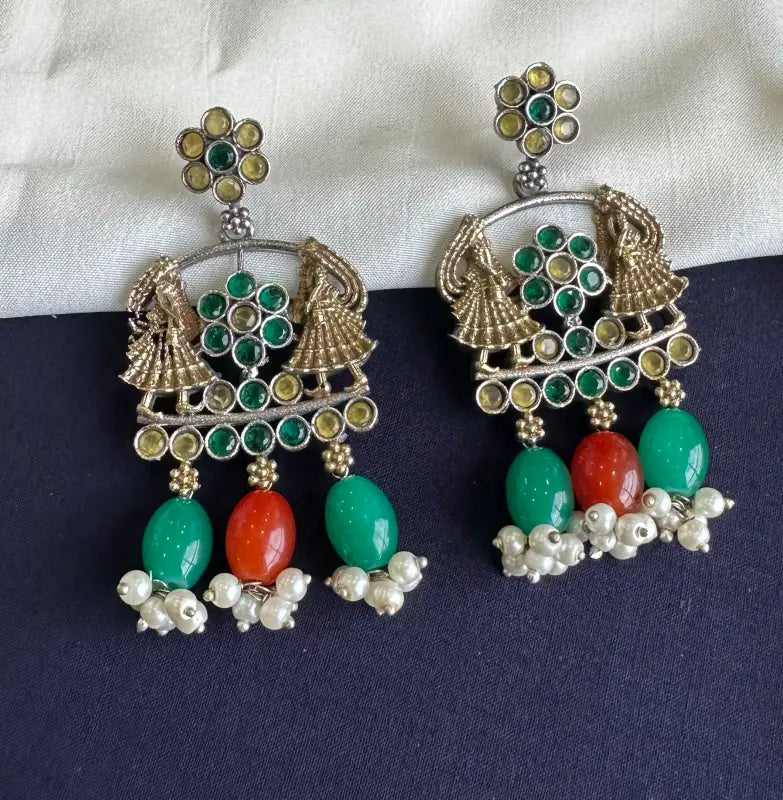 Vibrant Multicolor Dual Tone Handcrafted Necklace-Regular Necklace Sets
