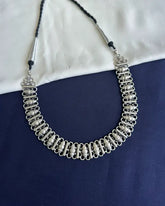 Handcrafted Shiny Silver Brass Pendant-Short Necklaces