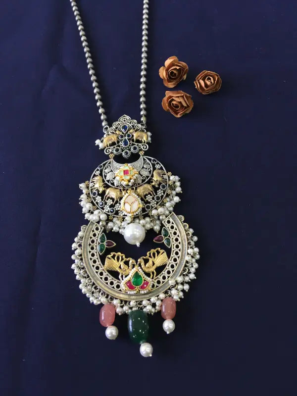 Elegant Multi-Color Pachi Kundan Handcrafted Necklace-Regular Necklaces