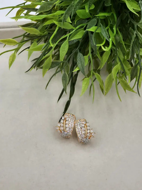 Stunning Handcrafted Silver Tone Jewelry with White Cubic Zirconia - Earrings