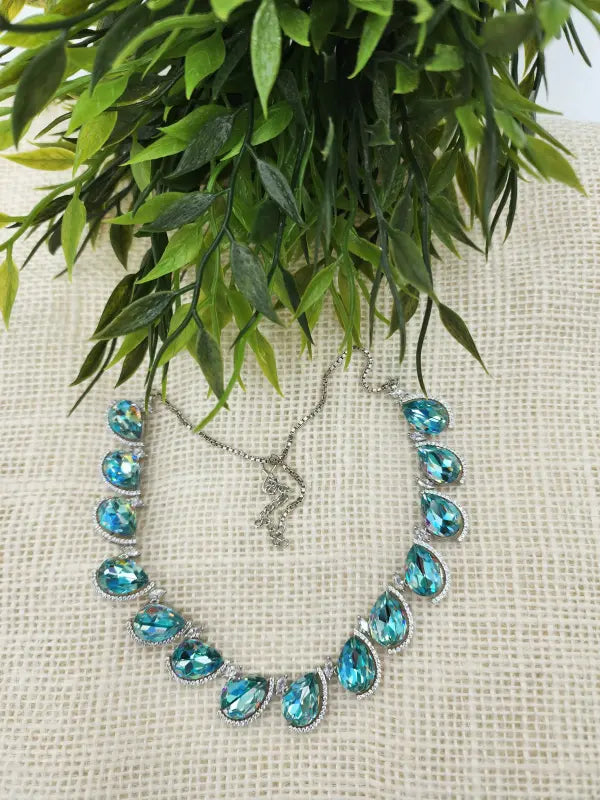 Handcrafted Brown Jewelry with Cubic Zirconia and Glass Stone – Shiny Tone Elegance - Necklace Set