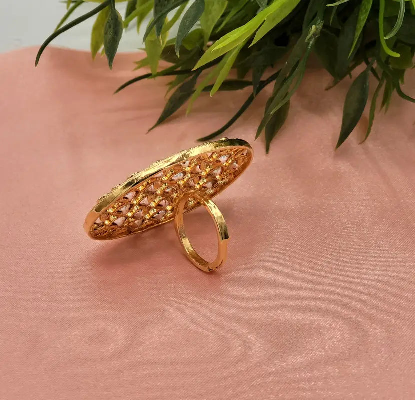 Exquisite Handcrafted White Stone Setting Jewelry - Ring