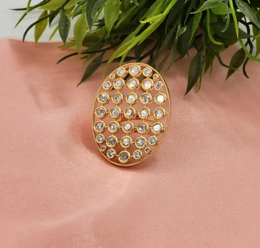 Exquisite Handcrafted White Stone Setting Jewelry - Ring