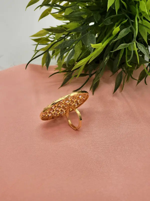 Exquisite Handcrafted White Stone Setting Jewelry - Ring