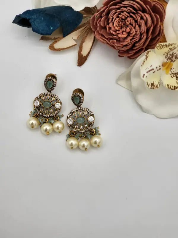 Handcrafted Brass Jewelry with Semi-Precious Stones & Beadwork - Necklace Set