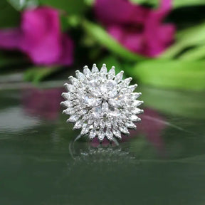 Handcrafted Ethnic Ring with Precious, Semi-Precious and Glass Stones-Ring